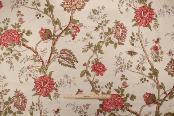 Thibaut Rye F93338 Printed Cotton Drapery Fabric in Beige