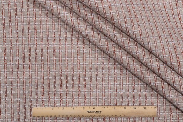 Sample of Golding Box Step Woven Upholstery Fabric in Clay 