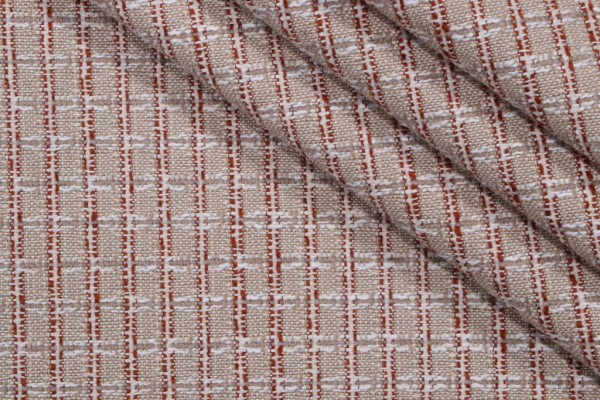 Sample of Golding Box Step Woven Upholstery Fabric in Clay 