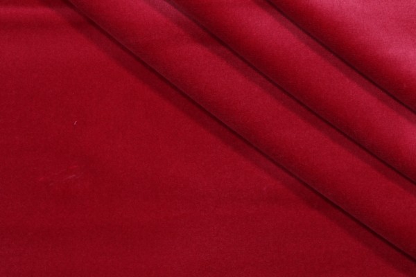 Sample of Kaufmann Taboo Velvet Upholstery Fabric in Berry Wine 