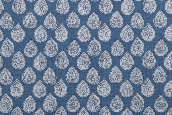 P Kaufmann Rani Printed Drapery Fabric in Indigo 