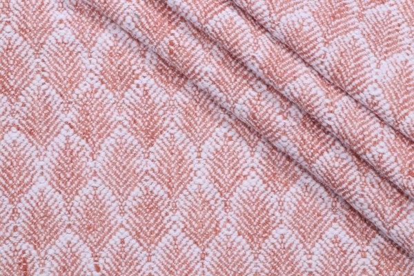 Sample of P Kaufmann Alira Woven Upholstery Fabric in Coral 