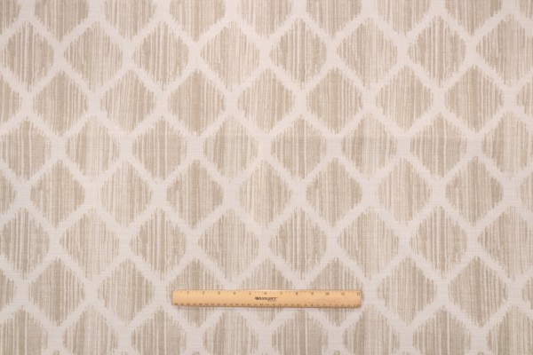 Richloom Brush Diamond Printed Polyester Outdoor Fabric in Tan