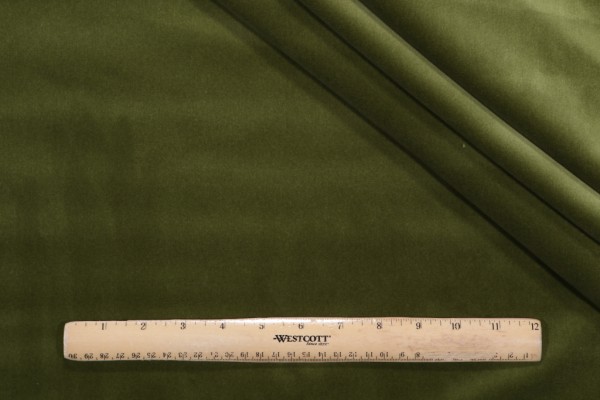 Sample of Kaufmann Taboo Velvet Upholstery Fabric in Leaf 