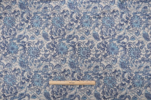 Kaufmann Manado Printed Drapery Fabric in Geyser 