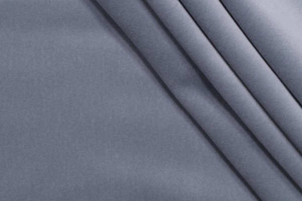 P Kaufmann Taboo Velvet Upholstery Fabric in Blue Smoke 