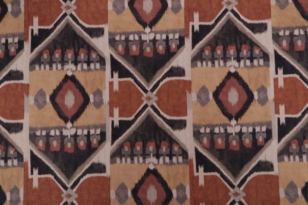 Kaufmann Irmira Printed Cotton Drapery Fabric in Spice 