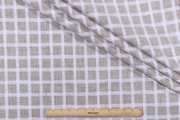 Sample of Kaufmann Safford Woven Upholstery Fabric in Zinc 