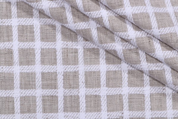 Sample of Kaufmann Safford Woven Upholstery Fabric in Zinc 