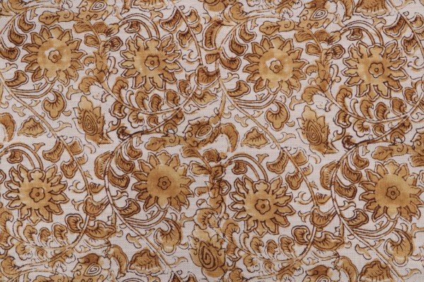 Kaufmann Manado Printed Drapery Fabric in Gold 