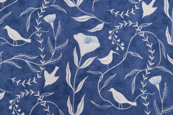 Click for Elana Gabrielle Birdsong Printed Cotton Drapery Fabric in Bluebell for PK Lifestyles  Elana Gabrielle Birdsong Printed Cotton Drapery Fabric in Bluebell for PK Lifestyles