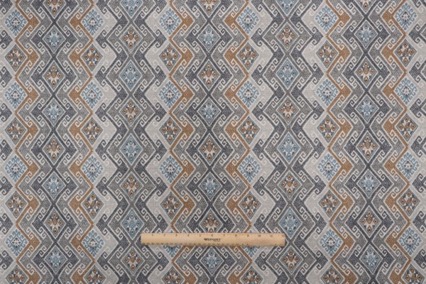 Click for PK Lifestyles Kaumari Path Printed Cotton Drapery Fabric in Brine  PK Lifestyles Kaumari Path Printed Cotton Drapery Fabric in Brine