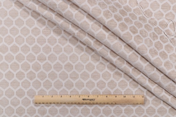 PK Lifestyles Honeycomb Performance Woven Chenille Upholstery Fabric in Sand 