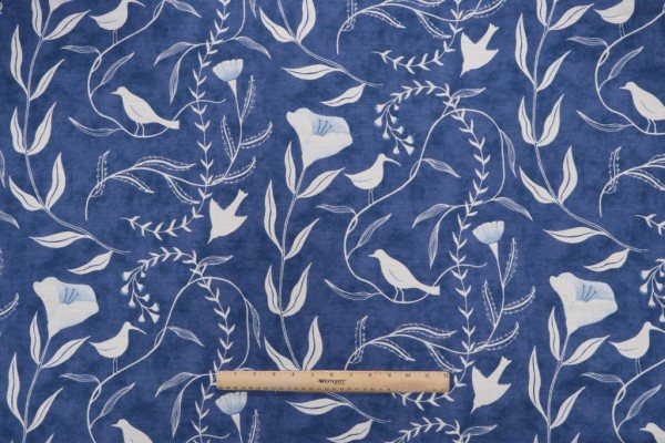 Click for Elana Gabrielle Birdsong Printed Cotton Drapery Fabric in Bluebell for PK Lifestyles  Elana Gabrielle Birdsong Printed Cotton Drapery Fabric in Bluebell for PK Lifestyles