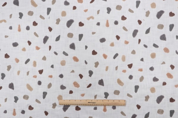 Sample of PK Lifestyles Terrazzo Embroidered Drapery Fabric in Mineral 