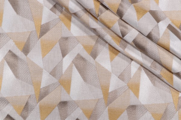 PK Lifestyles Prism Embroidered Drapery Fabric in Gold 