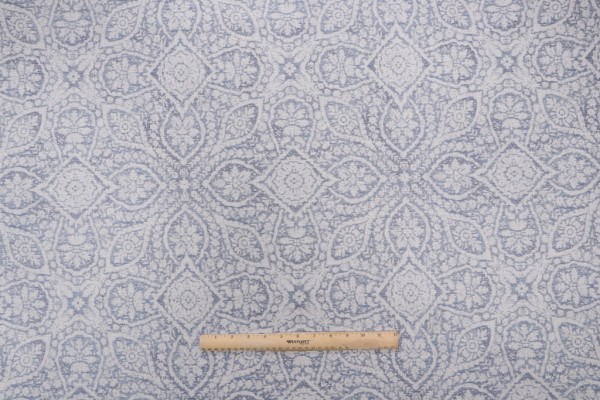PK Lifestyles Damask Foliage Upholstery Fabric in Indigo 