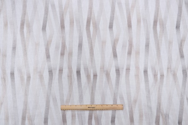 Novogratz Zig & Zag Embroidered Drapery Fabric in Flax 