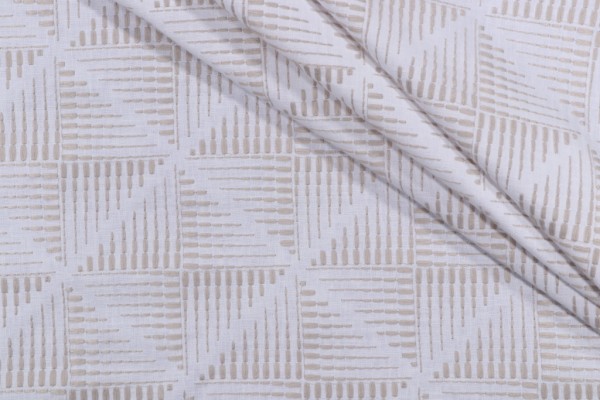 Sample of PK Lifestyles Maddox Embroidered Drapery Fabric in Flax 