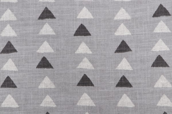 PK Lifestyles Nomadic Triangles Printed Drapery Fabric in Sterling 
