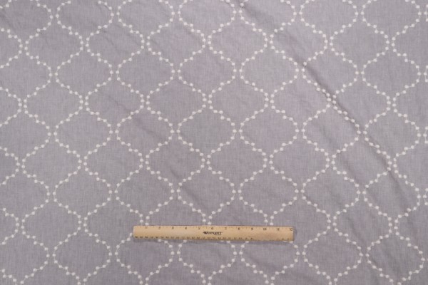 Click for 12.38 Yards Kelly Ripa Home Pearl Drop Embroidered Drapery Fabric in Smoke Kelly Ripa Home Pearl Drop Embroidered Drapery Fabric in Smoke