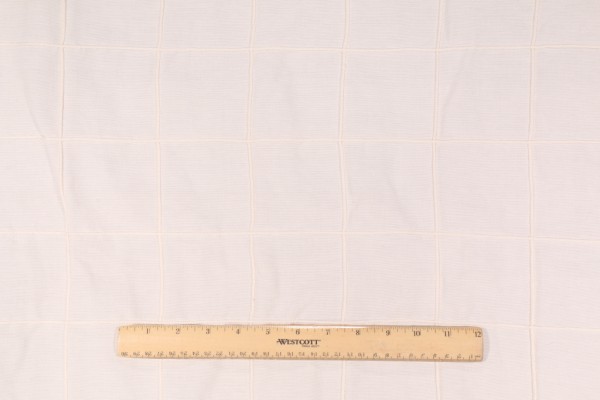 Onyx Age Cord Check Corded Woven Cotton Decorator Fabric in Canvas