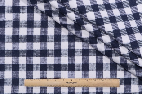 Vivian Woven Upholstery Fabric in Navy