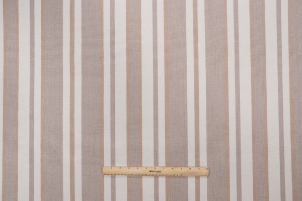 Heath Stripe Woven Decorator Fabric in Linen