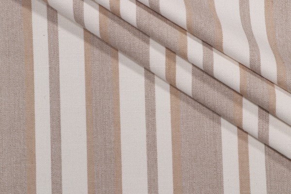 Heath Stripe Woven Decorator Fabric in Linen