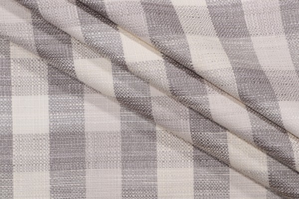 Check Woven Upholstery Fabric in Smoke