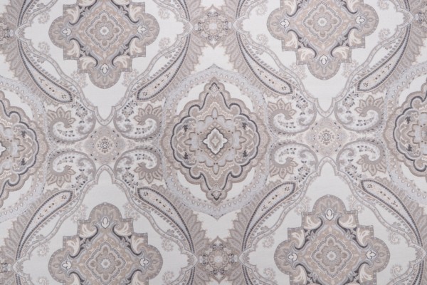 Click for 3.75 Yards Medallion Tapestry Upholstery Fabric in Greystone Medallion Tapestry Upholstery Fabric in Greystone