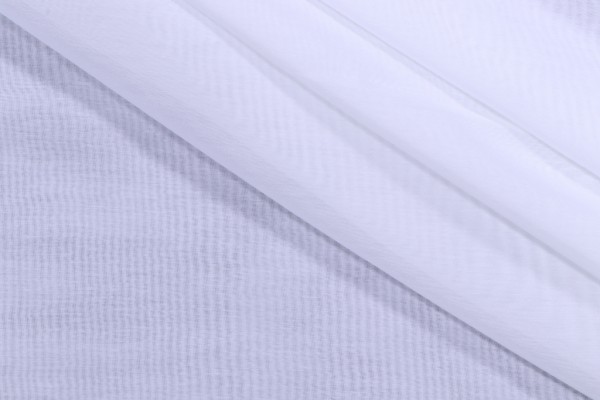 Matron Woven Sheer Drapery Fabric in White