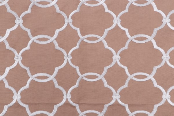 Charlotte Embroidered Drapery Fabric in Sycamore