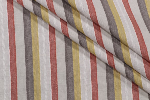 Cassandra Stripe Woven Decorator Fabric in Salmon