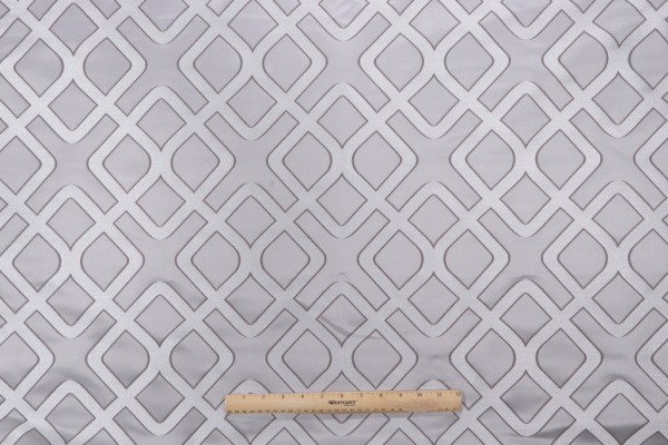 Olympus Damask Decorator Fabric in Sterling