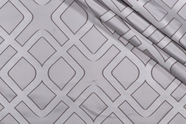 Olympus Damask Decorator Fabric in Sterling