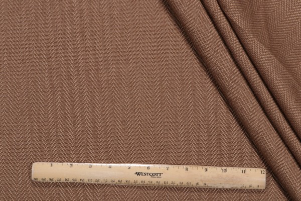 Thibaut Genoa Herringbone W74520 Woven Upholstery Fabric in Coffee