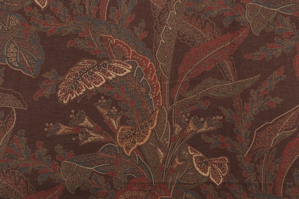 1 Yard Thibaut Arlington F93816 Printed Drapery Fabric in Brown