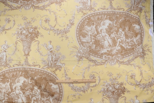 Click for 1.38 Yards Thibaut Biltmore F97314 Printed Cotton Drapery Fabric in Brown Thibaut Biltmore F97314 Printed Cotton Drapery Fabric in Brown