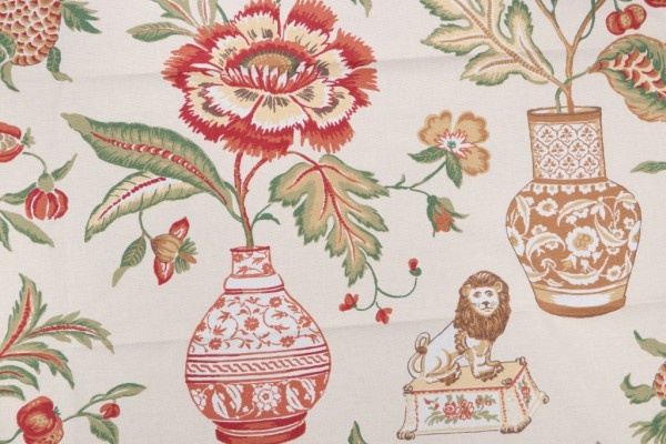 1 Yard Thibaut Marrakesh F93329 Printed Drapery Fabric in Beige