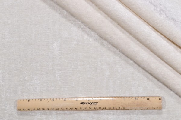 Sample of Braemore Palermo Woven Chenille Upholstery Fabric in Ivory 
