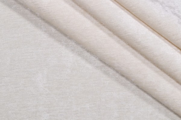 Sample of Braemore Palermo Woven Chenille Upholstery Fabric in Ivory 
