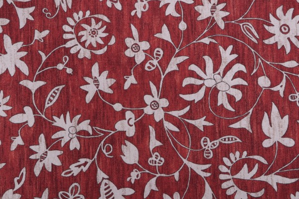 Kaufmann Khari Printed Cotton Drapery Fabric in Cayenne 
