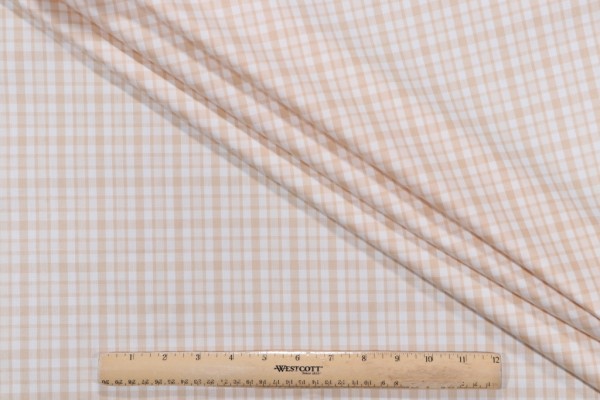 Thibaut Hatteras Check W86761 Woven Decorator Fabric in Beige