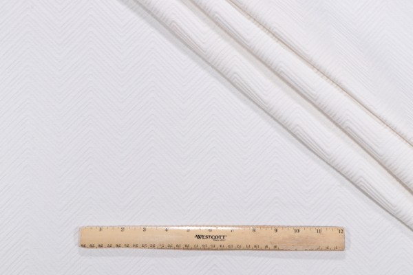 Merrimac Chevron Damask Upholstery Fabric in Bone