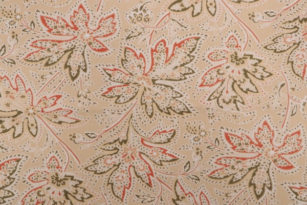 Thibaut Brunswick F9106 Printed Cotton Twill Drapery Fabric in Yellow