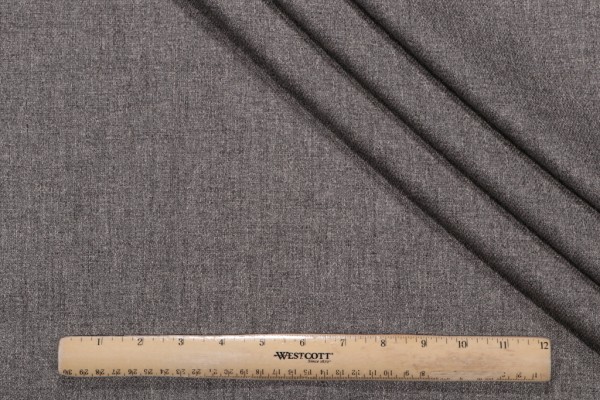 Merrimac Solid Woven Upholstery Fabric in Granite