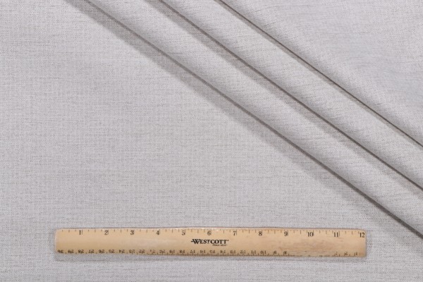 Solid Woven Chenille Outdoor Fabric in Fog