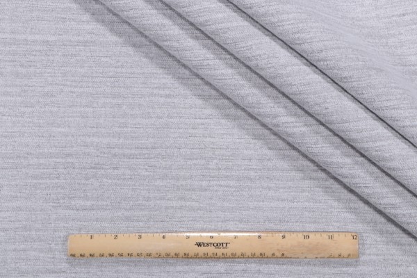 Perennials Solid Woven Solution Dyed Acrylic Chenille Outdoor Fabric in Fog