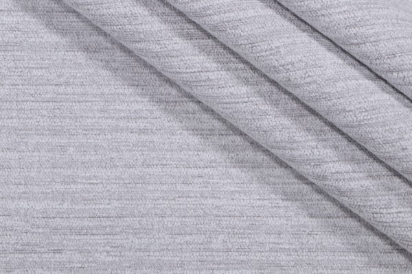 Perennials Solid Woven Solution Dyed Acrylic Chenille Outdoor Fabric in Fog